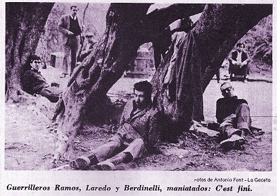 guerrilleros Ramos, Laredo y Berdinelli, maniatados